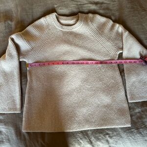 All Saints Cream Ribbed Sweater